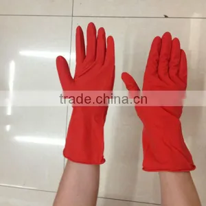 Household Gloves Red Color Longer Welding Gloves thumbnail-2