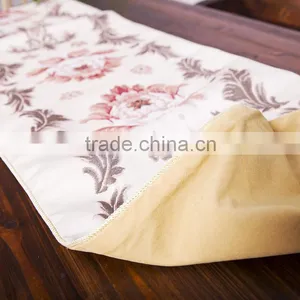 PLUS Classic Embroidery Tassel Dining Table Runners With Sequined Lace thumbnail-3
