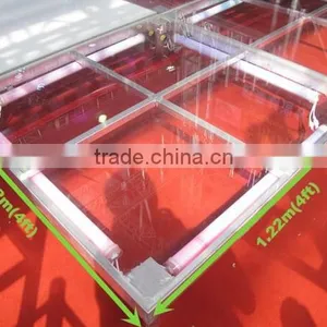 1.22x1.22m (4'x4') Aluminum Frame Acrylic Deck Portable Clear Elevated Stage Platform thumbnail-2