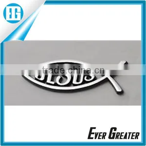 Custom Plastic Chrome Badge 3M Tape Metal Sticker Self Adhesive Plastic Badge thumbnail-3