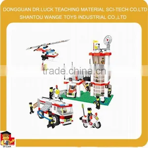 2014 Large Fire Fighter Education Kids Plastic Blocks Toys thumbnail-1