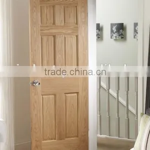 Shopping 2 Panel Oak Veneer Natural Color Wooden Doors Hotel Rooms thumbnail-4