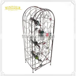 Customized Floor Standing Display Rack Metal Wine Rack Cabinets thumbnail-4