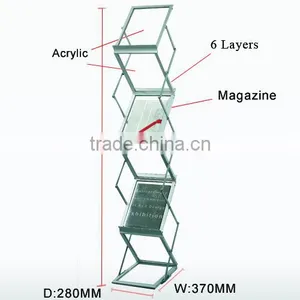 High Quality Magazines and Newspapers Rack Plexiglass thumbnail-3