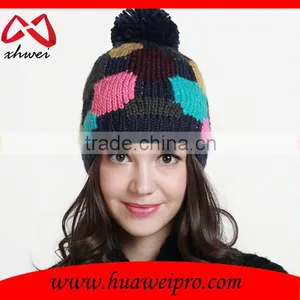 Colorful Fashion Beanies Knitted Beanie Thick Warm Winter Knit Beanie Hat Cap thumbnail-4