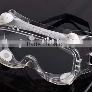 2016 Transparent Safety Goggles 1.3mm PVC Lens Surgical Safety Goggles With Headband Anti-fog Safety Goggles Manufacturing thumbnail-1