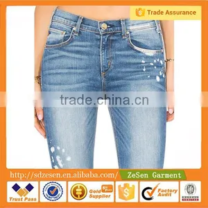Zesen Garment New Model Dyed Skinny Jeans for Lady thumbnail-4
