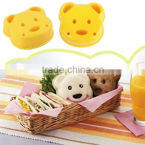 2015 New Home DIY Cookie Cutter Plastic Sandwich Toast Bread Mold Maker Cartoon Bear Cake Mold Cooking Tools thumbnail-5