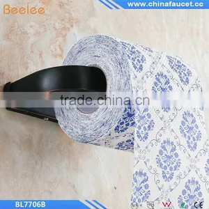 Black Oil Rubbed Bronze Half Open Toilet Roll Paper Rail Holder Wall Mounted Brass Toilet Tissue thumbnail-2