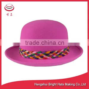 Flat Top Wool Felt Bowler Hat thumbnail-1