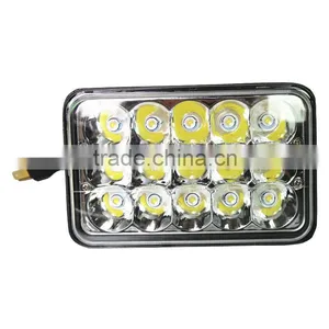4" X 6" Rectangular Sealed 45W LED Headlight Headlamp Replacement, High/low Beam H4 45w Led Work Light thumbnail-1