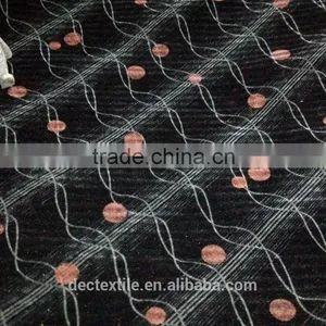 Black Color Check Spray Printed Garments Fabric thumbnail-1