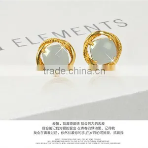 Gold Earring Jewery 2015 New Stone Fashion Women's Earrings2 Gram Gold Beautiful Designed Earrings thumbnail-4