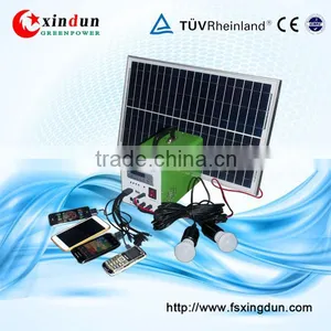 Price Portable Home Mini Project 10W Poly Panel 7ah 12V Solar Led Kit Solar Lighting System With Mobile Charger for Indoor Quality Choice thumbnail-1