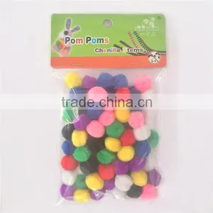 Factory Supply DIY Crafts Acrylic Fluorescent Pompoms Toys for Kids or Wedding Party Decoration thumbnail-1