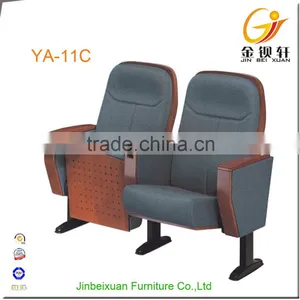 Fabric Auditorium and Hall Seating Church Chair With Wood Armrest YA-11 thumbnail-6