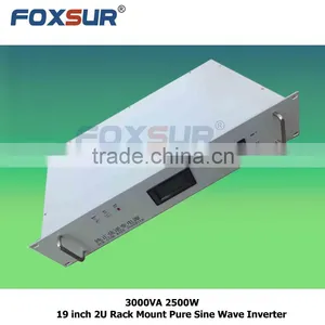 LCD Display 19 Inch 2U Rack Mount Pure Sine Wave Inverter for Industry and Telecom 3000VA 2500W 48V dc to 230V ac HOT SALE! thumbnail-1