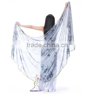 SWEGAL Belly Dance 100% Silk Veil Fans SGBDD14008 thumbnail-1