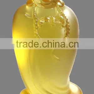 Gold Ingot Buddha Buddhism Lobby Decoration Colored Glaze Liuli thumbnail-2