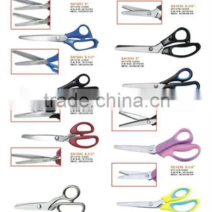9" Long ABS Handle Strong Pinking Scissors thumbnail-1