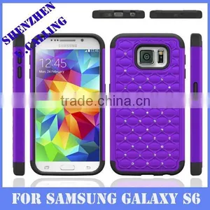 China Factory Price For Samsung Galaxy S6/S6 Edge Bling Diamond Shockproof Silicon Case thumbnail-5