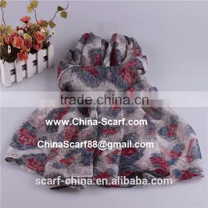 Wholesale Voile Leopard Scarf thumbnail-2