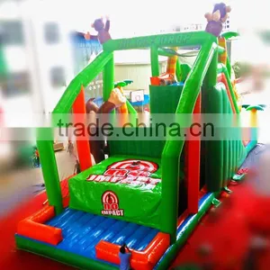 2016 Giant Jungle Drop Inflatable Sports Game Obstacle Course for Sale thumbnail-4
