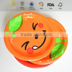 Dishes Paper pe Coated Cartoon Divided Plate With High Quality thumbnail-2