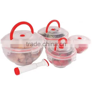 4pcs Vacuum Food Container With Pump GL9501V-B4 thumbnail-1