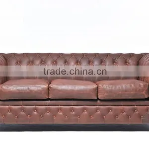 Chesterfield Showroom Brighton Vintage Brown Sofa thumbnail-1