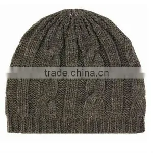 Cable Knitted Solid Color Fashion Winter Beanie thumbnail-1