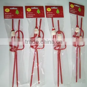 Plastic Drinking Straw of Santa Claus thumbnail-1