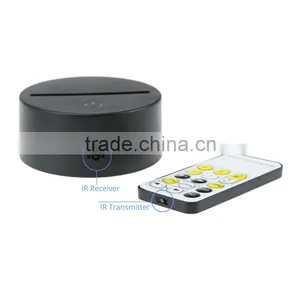 Dimmable Flashing LED Base With 10 RGB LEDs 7 Lights for 4mm 3D Acrylic Light Panel IR Remote Control thumbnail-2