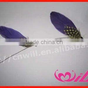 New Hair Accessories Purple Feather Clip In Hair Extension Hair Accessories thumbnail-1