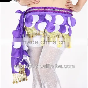 Wuchieal Nice Handmade Belly Dance Coin Belt Hip Scarf thumbnail-1