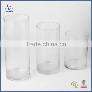 High Quality Cylinder Glass Vase Cheap Clear Wholesale Glass Vase thumbnail-2