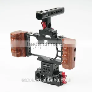 CAME-TV Rig For S Ony A6300 Camera Cage With Wooden Handle thumbnail-1
