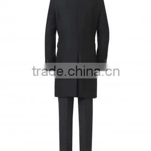 2015 New Style 100% Cashmere Classic Black Cashmere Overcoat thumbnail-3