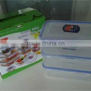 2500ml Clear Plastic Lock Box, Clear Plastic Lunch Bento Boxes thumbnail-4