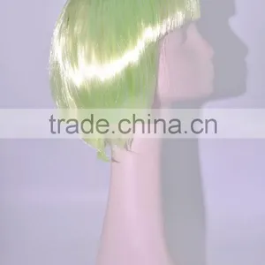 A018 Beauty Pale Green Color Bob Wigs,short Synthetic Cosplay Hair Wig in Stock thumbnail-2
