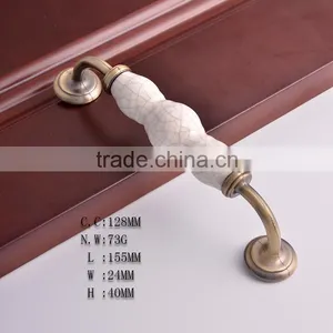 Antique Bronze Zinc Alloy Furniture Hardware Accessories Cabinet Ceramic Handles Modern Classical Brass Crack Marble Pull Knobs thumbnail-6
