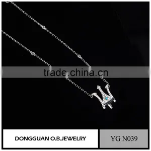 Handmade Jewelry Necklace Crow Pendant With White Gold Wholesale thumbnail-3