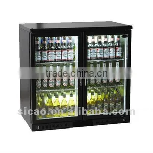 208Liters Compressor Two Doors Beverage Cooler Display Refrigerator thumbnail-1
