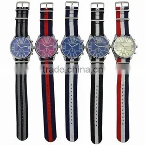 Newest Alloy Case Nylon Starp Stainless Steel Back Mens Sport Watch thumbnail-3