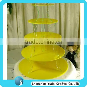 Custom 5 Tier Round Cupcake Wedding Cake Stands Clear Acrylic Wedding Cake Stands Cheap thumbnail-4