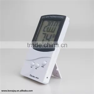 Digital Indoor Thermometer Hygrometer Clock Temperature Humidity Meter Household thumbnail-3