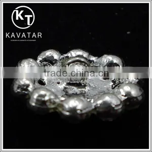 Good Quality NK026 Metal Flower Lead Free Metal Shank Rhinestone Buttons thumbnail-4
