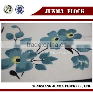 Bule Flower Pattern Made in China100% Polyester Knitting Fabric for Shoes Gold Printing With High Quality thumbnail-1