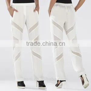 Oem Suppply Fashion Satin Elastic Waist Straight Legging New Style Women Pants thumbnail-5