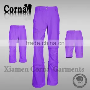 Spring Autumn Women Outdoor Hiking Camping Eco-friendly Nylon Convertible Women Short Pants With Low Price thumbnail-1
